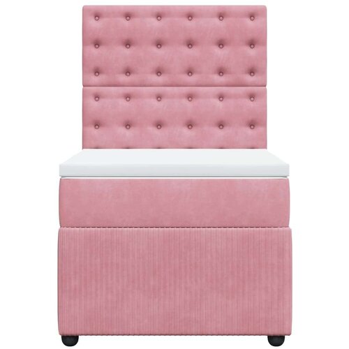 vidaXL Box spring krevet s madracem ružičasti 90x190 cm bar&scaron;unasti Cijene