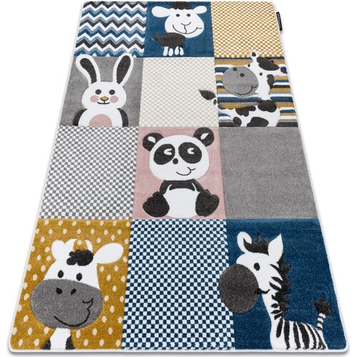 RugsX Preproge Preproga PETIT ZOO ŽIVALI krem / siva 80x150 cm Bež Cene