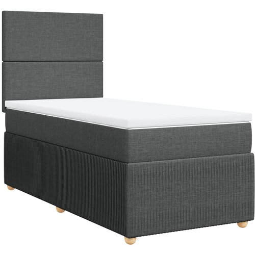 Maison Chic Box spring postelja - Vzmetna postelja z vzmetnico temno siva 90x200 cm blago SL11265, (21908005) Cene