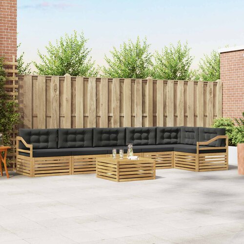  Set vanjskih sofa 7 kom. Bijela i antracit Poliester Cijene