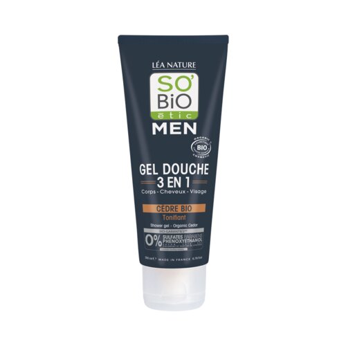 SO&amp;rsquo;BiO &amp;eacute;tic men 3in1 či&amp;scaron;čenje telesa, las in obraza - cedra Slike