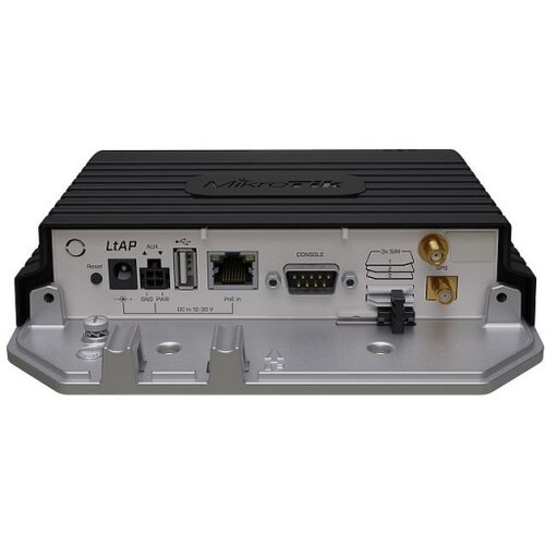 MikroTik LtAP LR8 LTE kit VPN ruter LoRa 863-870MHz + LTE sa 3 SIM do 150Mb/s + 2 miniPCIe + 802.11n WiFi N300Mb/s High Power 400mW + LAN 10/100/1000Mb/s PoE + GPS + USB, outdoor IP54, 128MB RAM, temp. -40&amp;deg;C&amp;divide;70&amp;deg;C, ROS L4 Slike