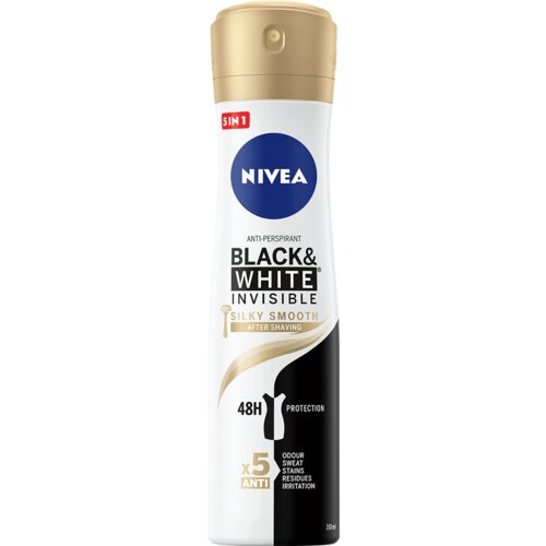 Nivea deo black & white silky smooth dezodorans u spreju 150ml Slike