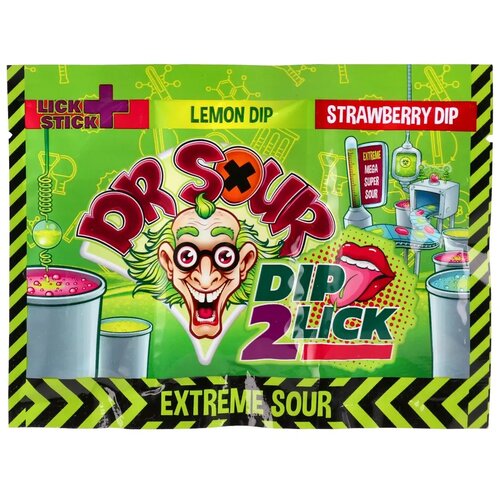  Dr. Sour, tvrde bombone sa tečnim slatkišem, Dip 2 Lick, 18g Cene