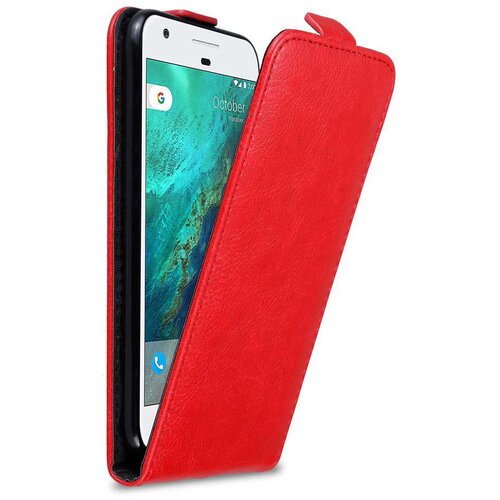 Cadorabo Ohišje, združljivo z Google PIXEL v rdeče jabolko - Zaščitni ovitek v obliki flipa z magnetnim zapiranjem, (20558858) Cene