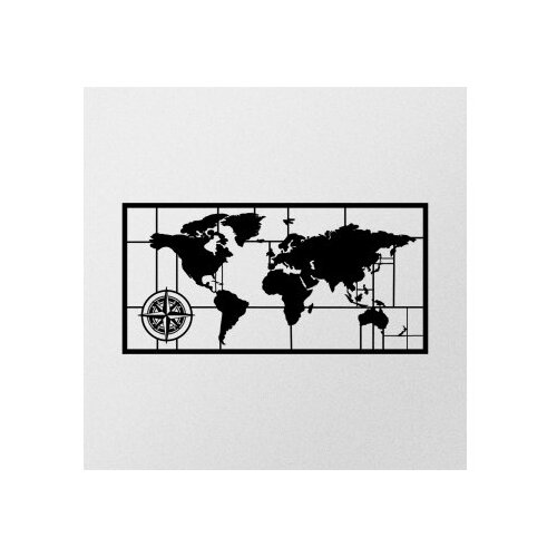 Wallity metalni ukras za zid world map metal decor 7 Slike
