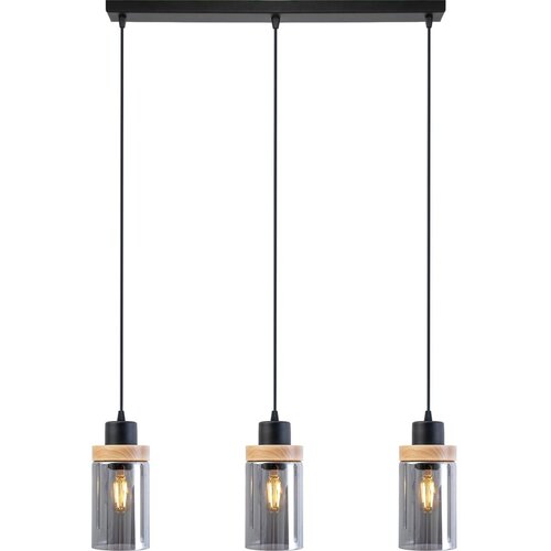  Visilica na lanku WOODNEST 3xE27/15W/230V borovina/zadimljeno-crna Cene
