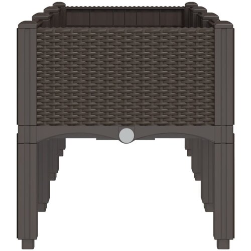  Vrtna sadilica s nogama smeđa 120 x 40 x 42 cm PP Slike