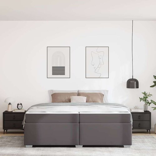  Okvir za krevet Siva 200 x 200 cm Umjetna koža Slike