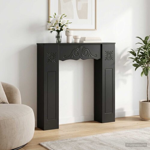  Okvir za kamin Crna 102 x 20 x 102 cm Konstruirano drvo Cene
