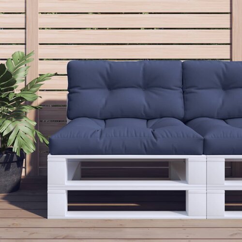  The Living Store Blazine za kavč iz palet mornarsko modre 70x40x12 cm blago - Blazina Za Palete, (21487241) Slike