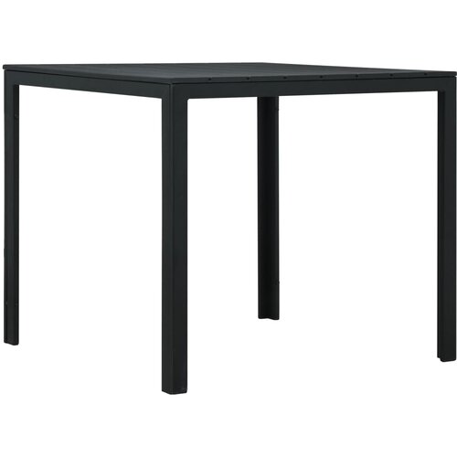  Stolić za kavu crni 78 x 78 x 74 cm HDPE s izgledom drva Slike