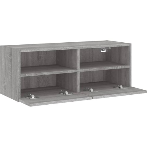  Zidni TV ormarić siva boja hrasta 80x30x30 cm konstruirano drvo Slike