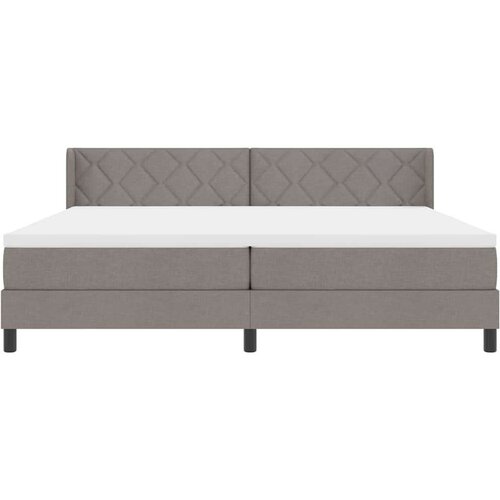  Boxspring krevet s madracem s madracem Sivo-smeđa 200 x 200 cm Slike