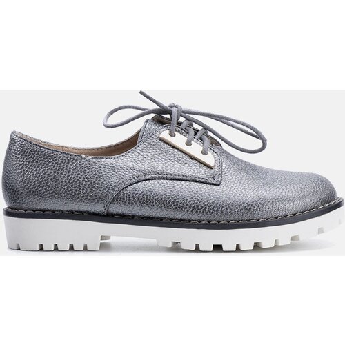 Gemre Gray shiny children's oxfords Runa Cene