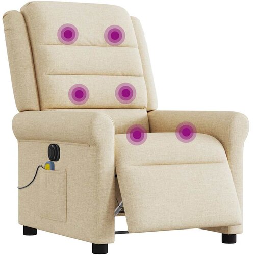 Maison Chic Električni masažni stol - Relax naslanjač krem blago, (22061171) Cene