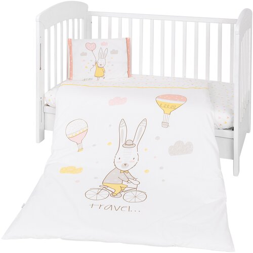 Posteljina sa ogradicom 6 pcs 70/140 Rabbits in Love KKB61077-180 Cene