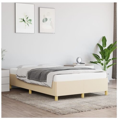  Posteljni okvir krem 120x200 cm blago Cene