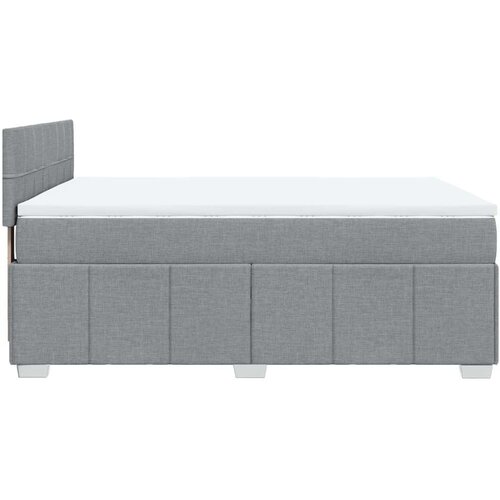 VidaXL krevet box spring s madracem svjetlosivi 140x200 cm od tkanine Slike