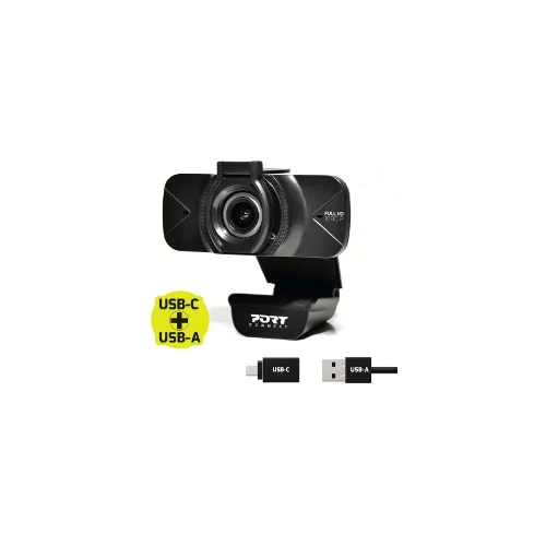 Port Designs Port Full HD web kamera 1080p, crna s poklopcem
