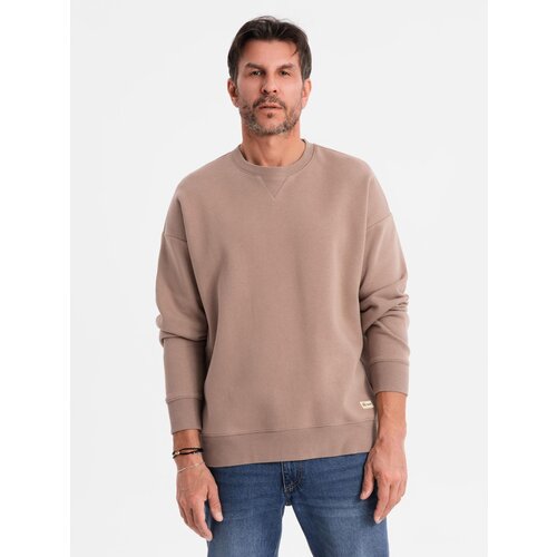 Ombre Classic unisex sweatshirt with round neckline - brown Cijene