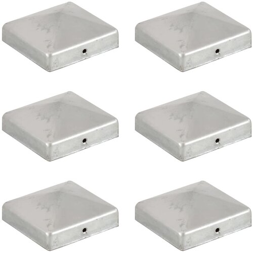  Piramidalni poklopci za stupove ograde 6 kom metalni 81 x 81 mm Slike