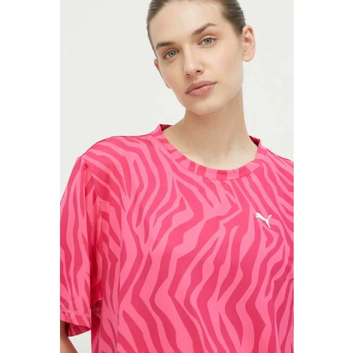 Puma Kratka majica za vadbo Train Favorite roza barva, 523215