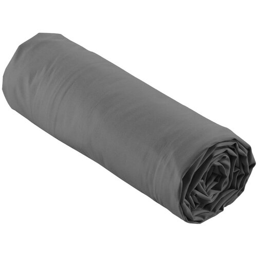 Douceur d int&amp;eacute;rieur Antracitno siva napenjalna rjuha iz bombažnega perkala 160x200 cm Percaline &amp;ndash; Slike