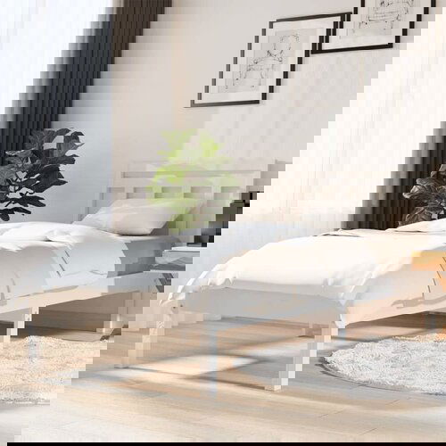 Furnova Posteljni okvir bel 90x190 cm trden les, (21943576) Slike
