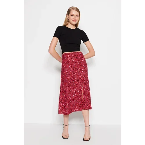Trendyol Skirt - Red - Midi