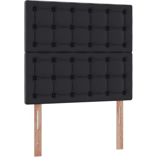  Krevet s od storage s madracem Crna 100 x 200 cm Lažna koža Slike