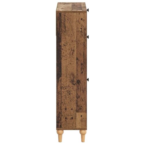  Ormar za cipele ALKMAAR 78 x 24 x 103 cm Konstruirano drvo - Staro drvo Slike