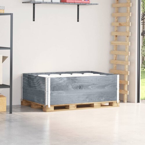 vidaXL Paletni okvirji 2 kosa sivi 120x80 cm trdna borovina Cene