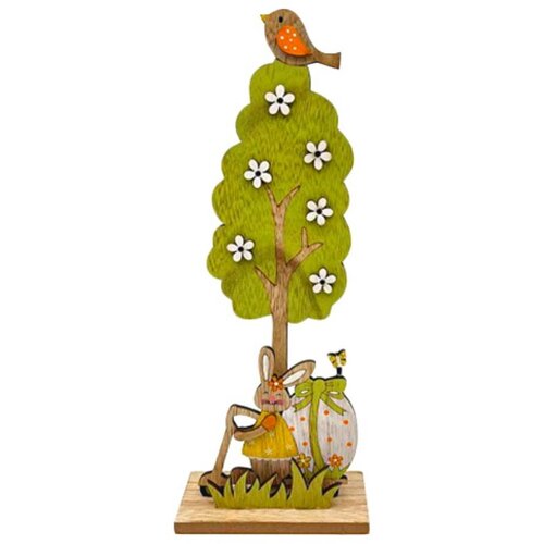Festa Dekorativni uskr&amp;scaron;nji zec i drvo, 31.5cm, &amp;Scaron;areni Slike