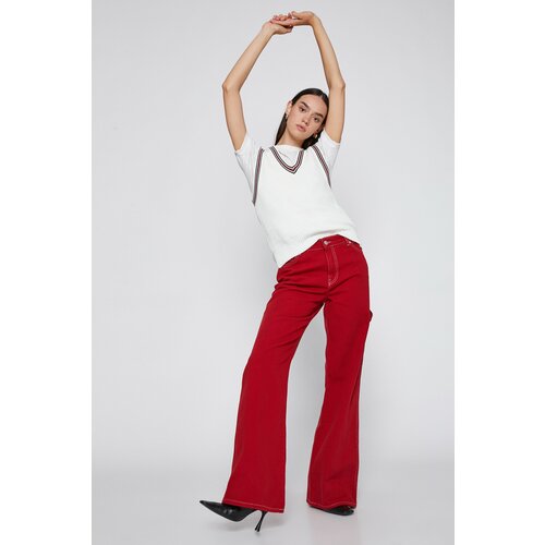 Koton pants - Red - Wide leg Slike