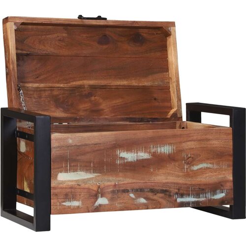 VidaXL Skladi&amp;scaron;ne Kutije Vi&amp;scaron;ebojno Masivno obnovljeno drvo 60 x 30 x 30 cm Slike
