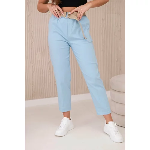 Kesi Blue trousers with wide belt