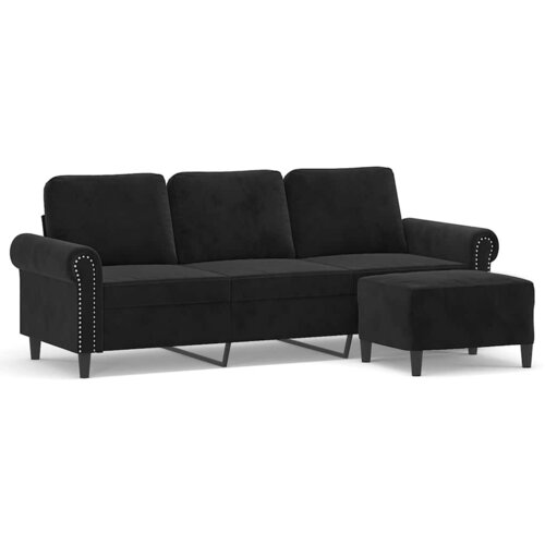  Trosjed s tabureom crni 180 cm bar&amp;scaron;unasti Slike