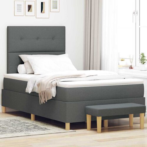  Krevet s opruga kutije Tamno siva 200 x 120 cm tkanina Cene