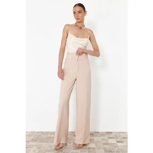 Trendyol Stone Corset Detailed Woven Trousers