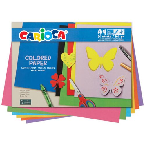 Carioca Komplet 20 barvnih listov formata A4 - Cene