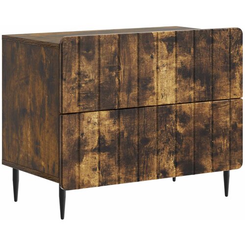 vidaXL Noćni ormar s ladicama Dimljeni hrast 62 x 34 5 x 49 5 cm - Dimljeni hrast Cene