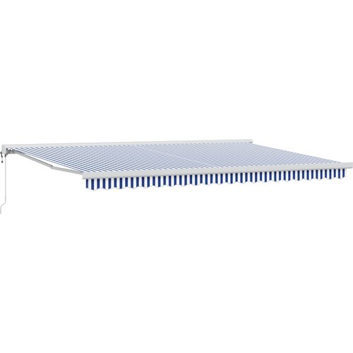 vidaXL Samodejna retraktibilna tenda modro-bela 500x300 cm Cene