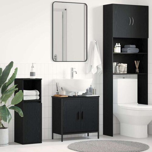 Kabinet za Lavabo - Umivaonik u kupaonici Crni hrast 60x30x60 cm Konstruirano drvo Slike