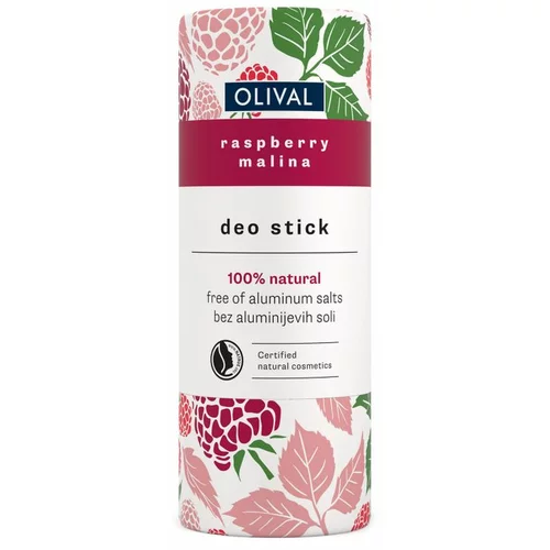 OLIVAL Natural Raspberry trdi dezodorant brez aluminijevih soli 40 g