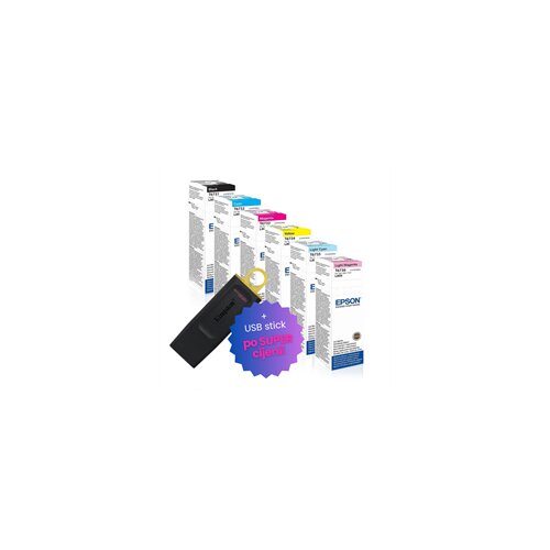 Epson Komplet bočica T673 (BK/C/M/Y/LC/LM), original + USB stick po SUPER cijeni Cene
