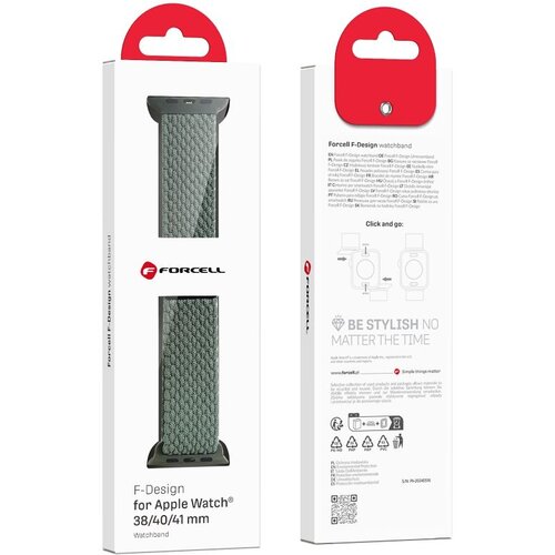 forcell narukvica za sat f-design FA02 za apple watch 38/40/41mm maslinasto zelena Cene