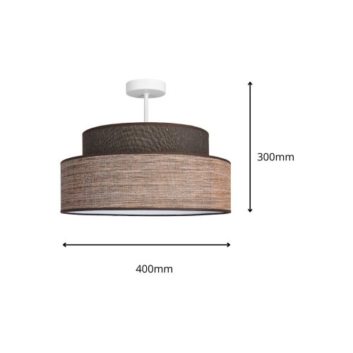 plafonski luster grace 1xE27/60W/230V prečnika 40 cm braon/bež Slike