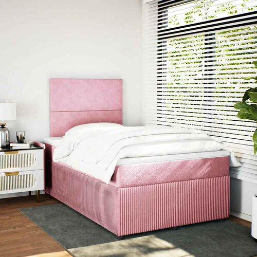 Box spring krevet s madracem ružičasti 120 x 200 cm bar&amp;scaron;unasti Slike