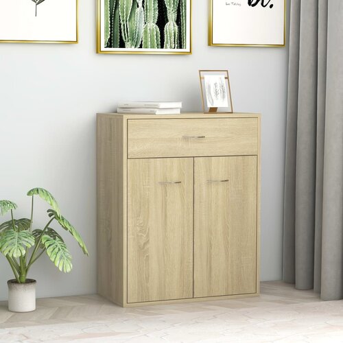 The Living Store Komoda sonoma hrast 60x30x75 cm iverna plo&amp;scaron;ča - Komoda, (21661970) Slike